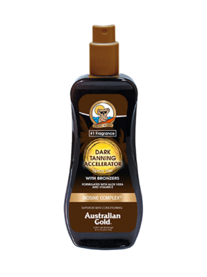 DARK TANNING ACCELERATOR SPRAY GEL WITH BRONZER